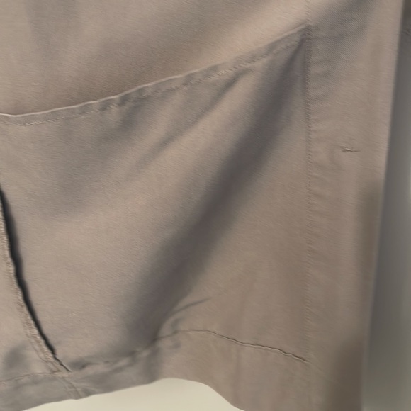 In Focus rayon blend button up, jacket, beige size medium (23-121) - Picture 10 of 11